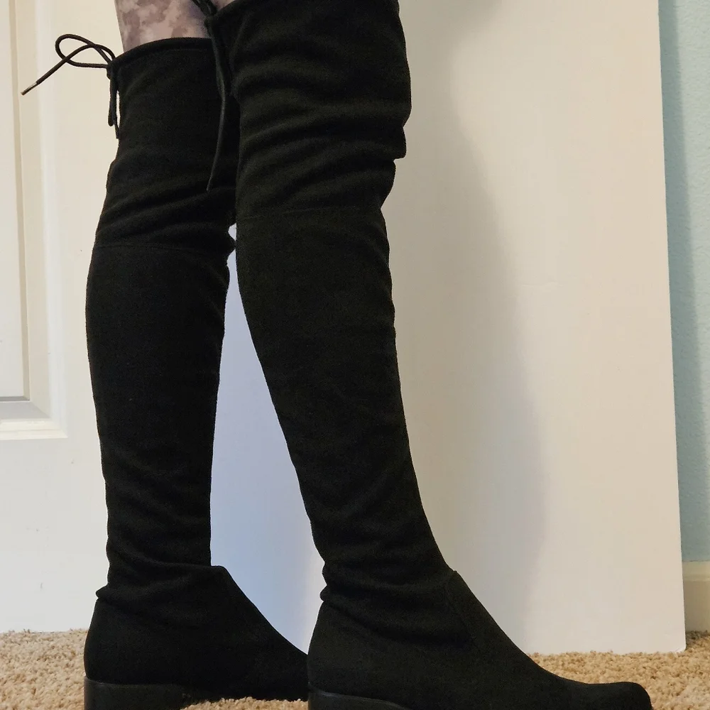 Sam Edelman Over-the-Knee black microsuede boot, size 7.5